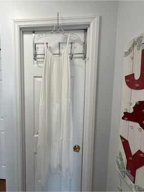 Bellambra Made In Italy Silk Blend Tiered Maxi Summer Vacation Slip Dress S